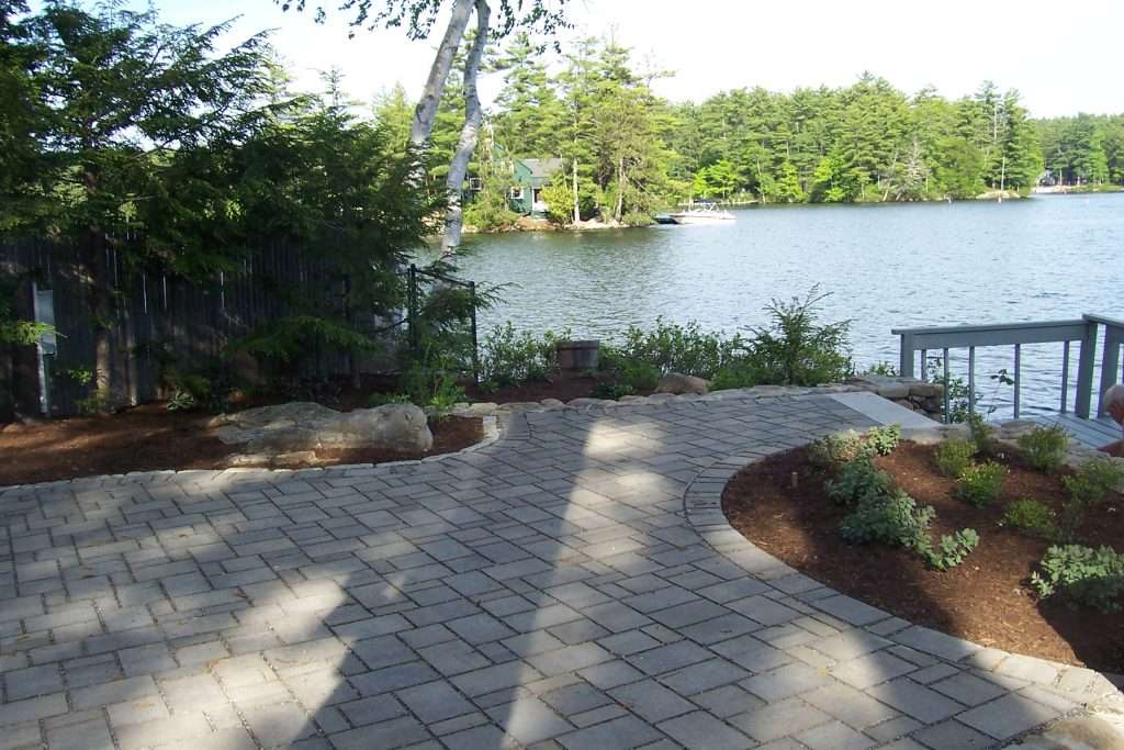 lakeside paver patio